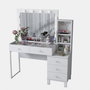 Hanah Home Mesa de Maquillaje Blanca con 10 Focos